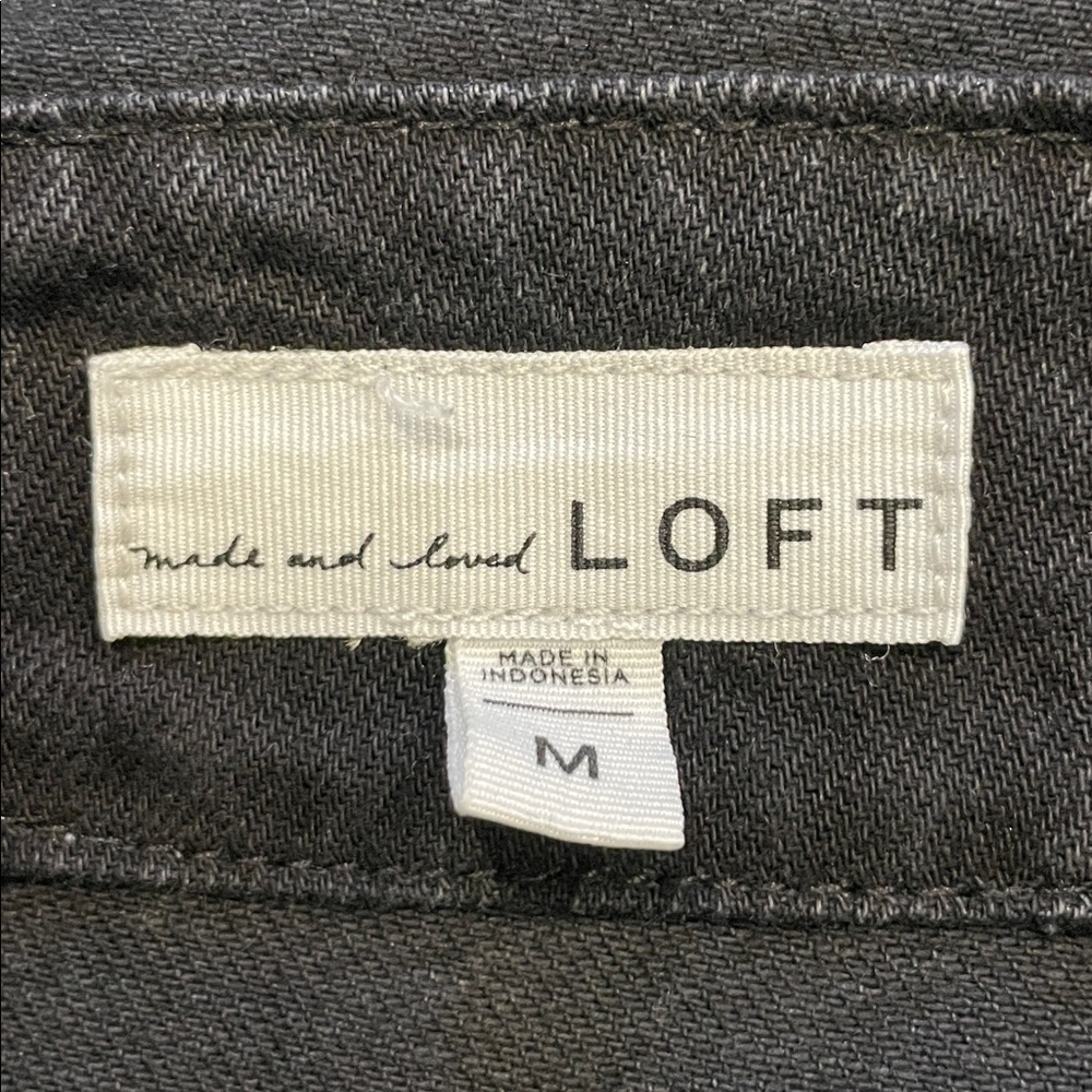 LOFT Black Denim Jacket, Size M - Picture 4 of 7